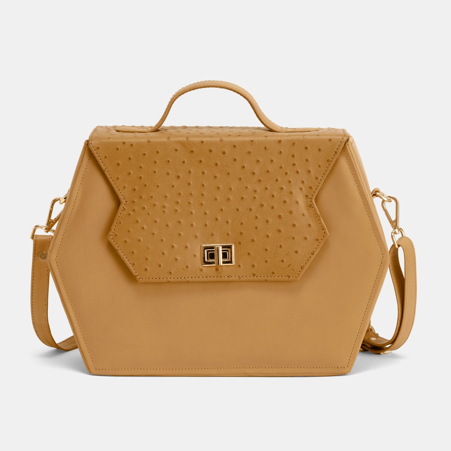 Stella Tan Ostrich Satchel