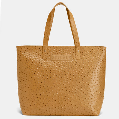 Amelia Tan Ostrich Tote