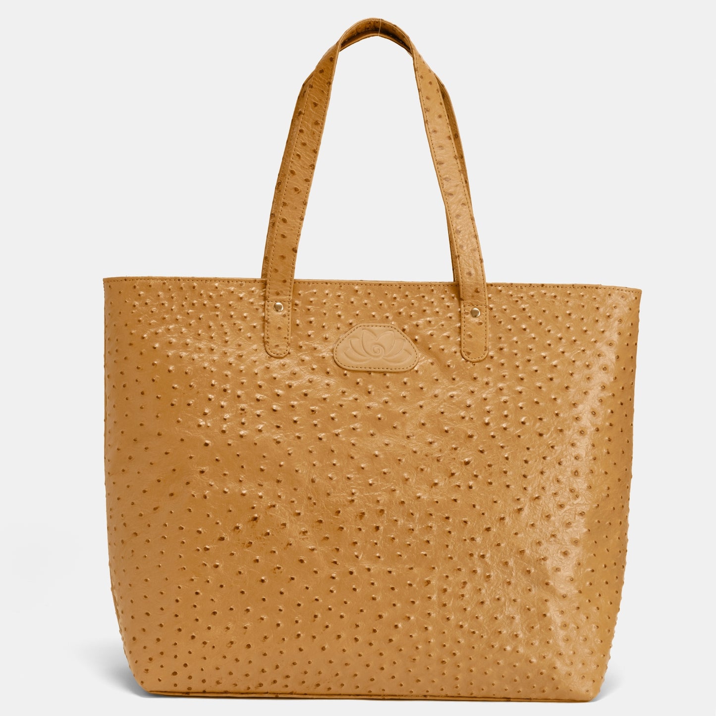 Amelia Tan Ostrich Tote