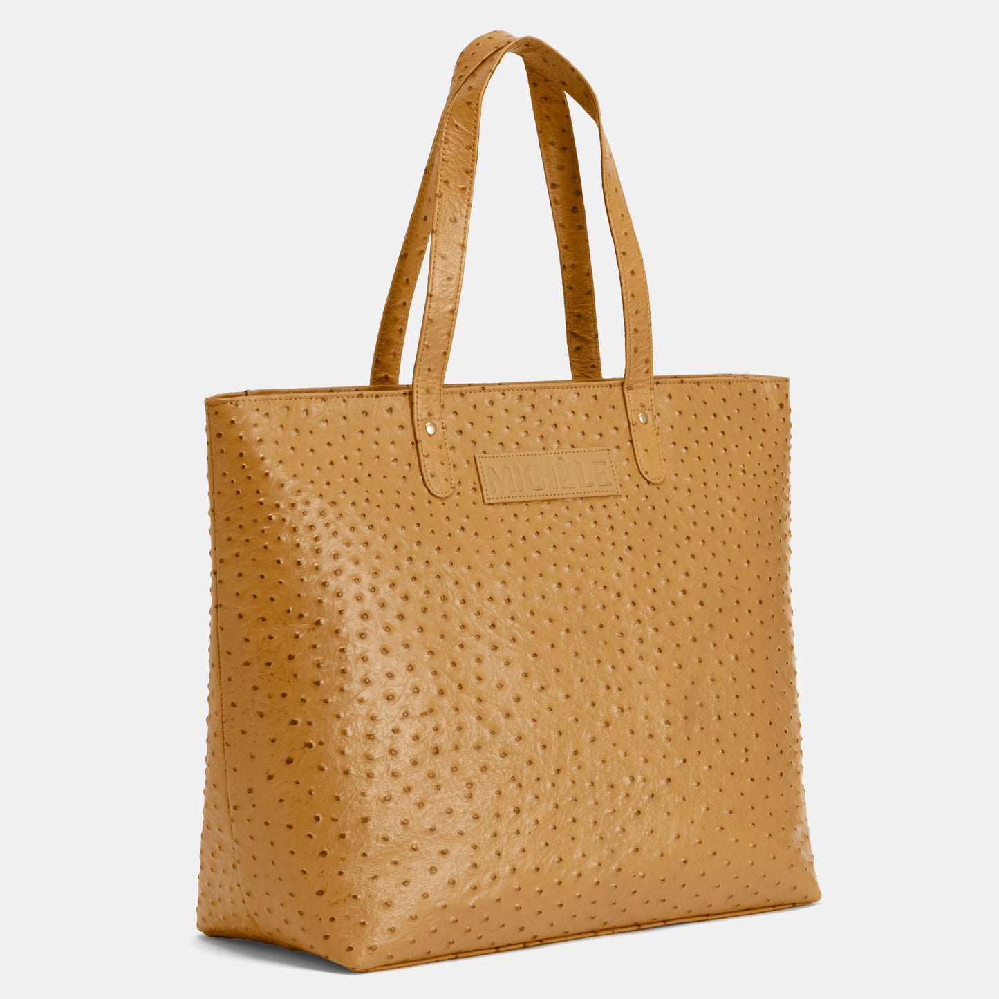 Amelia Tan Ostrich Tote