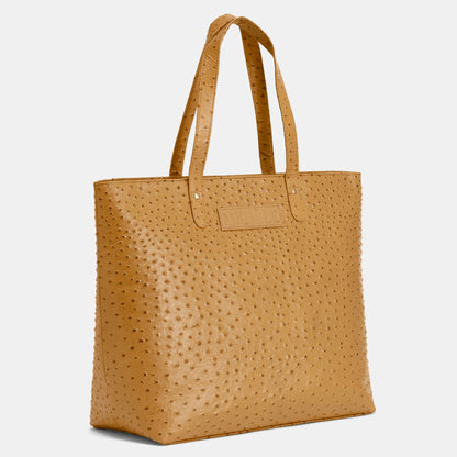 Amelia Tan Ostrich Tote