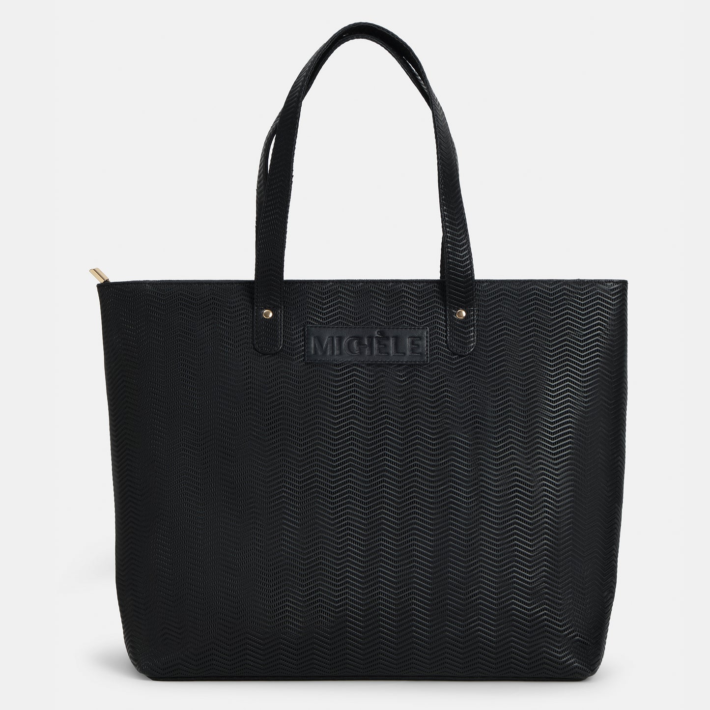 Amelia Black Chevron Tote