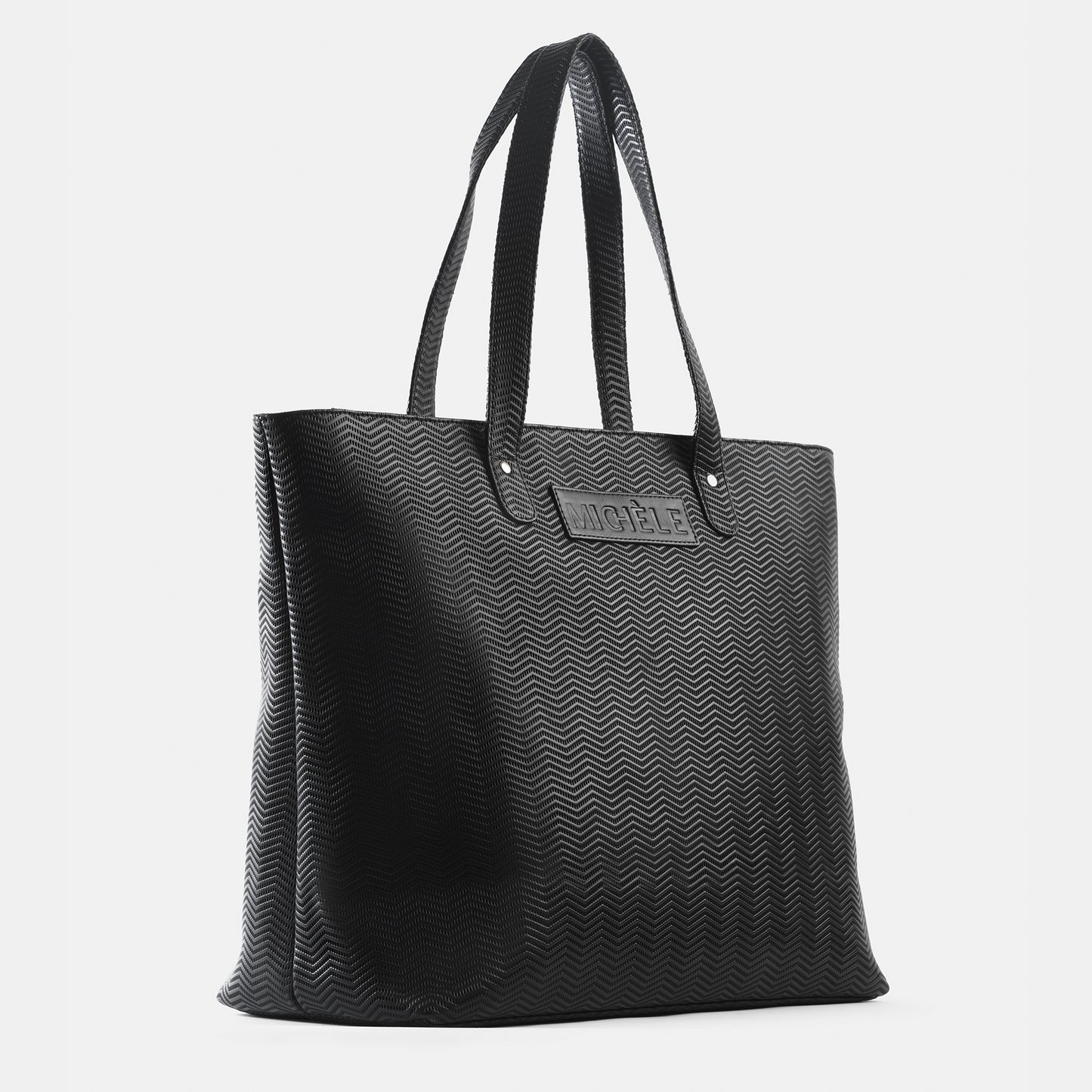 Amelia Black Chevron Tote