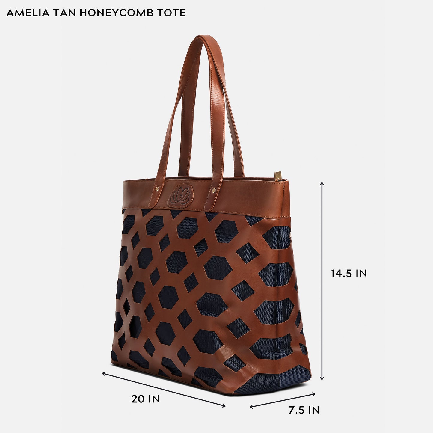 Amelia Tan Honeycomb Tote