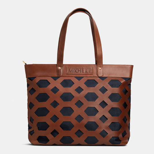 Amelia Tan Honeycomb Tote