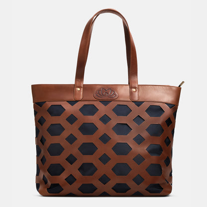 Amelia Tan Honeycomb Tote