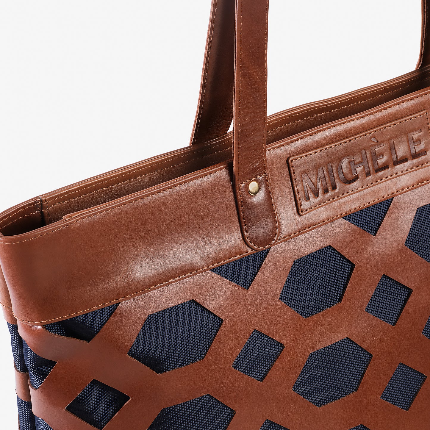 Amelia Tan Honeycomb Tote