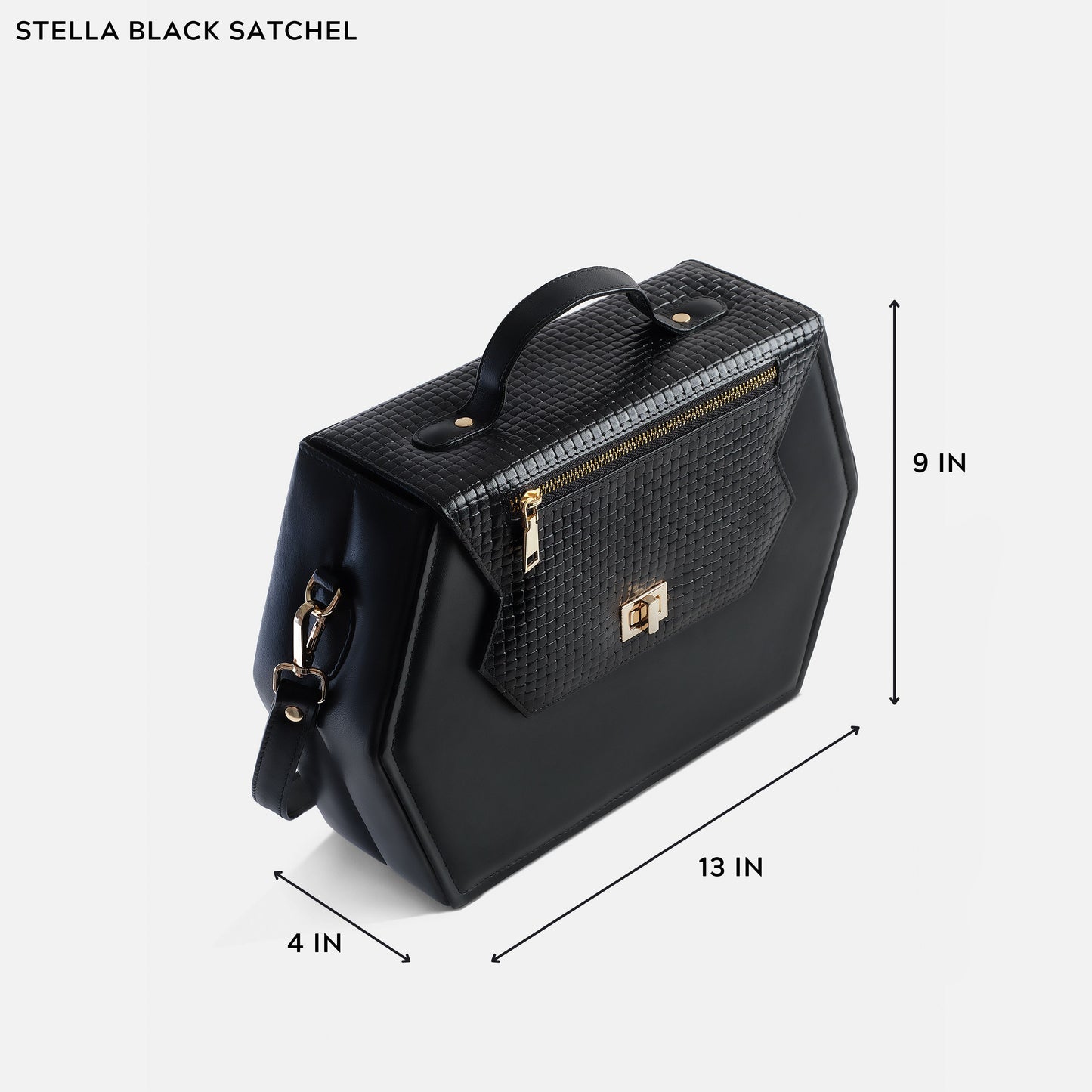 Stella Black Satchel