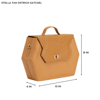 Stella Tan Ostrich Satchel